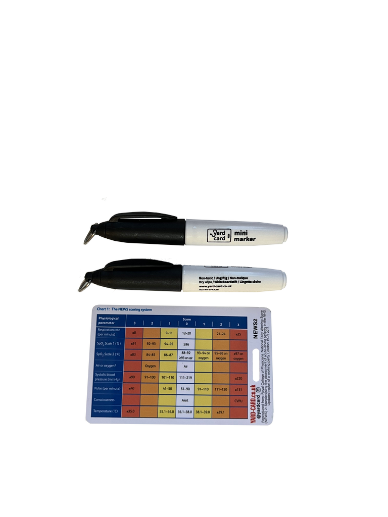 Mini Erasable Whiteboard Marker (2 Pack) Attaches to Lanyard! yardcard